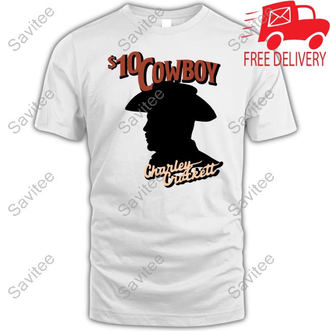 $10 Cowboy Charley Crockett Silhouette Long Sleeve Tee Shirt